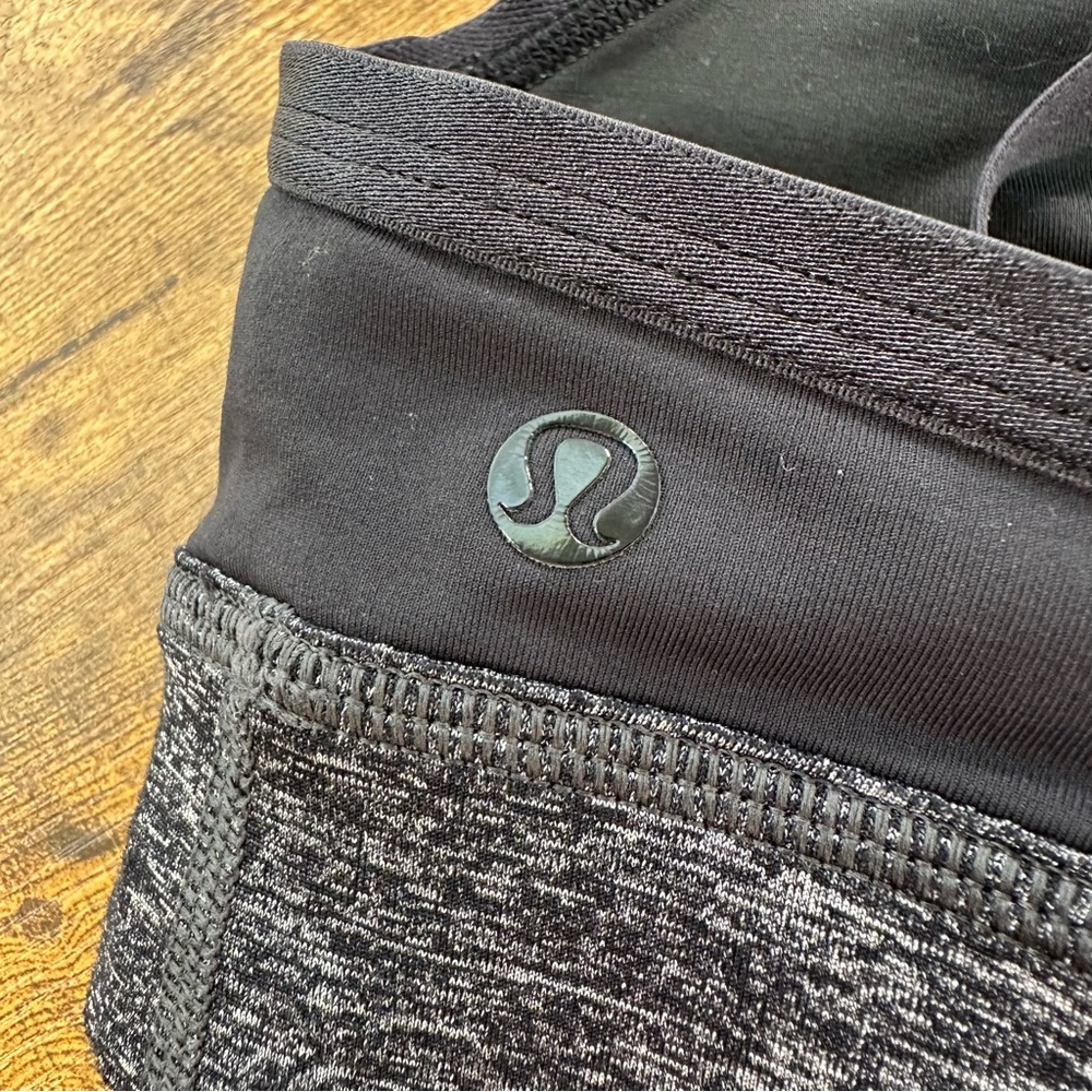 Lululemon If You're Lucky Bra, Black and Heathered Black, 10 - Picture 13 of 14